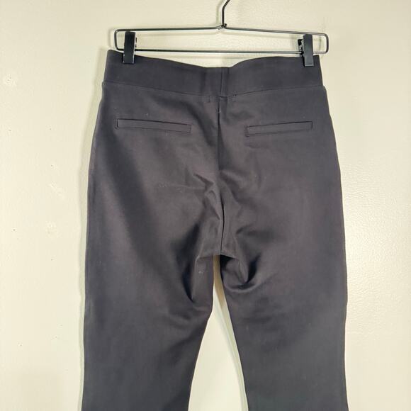 Quince Black Stretch High Waist Pants Pull On Capris Straight Leg Casual Size M - Picture 5 of 9